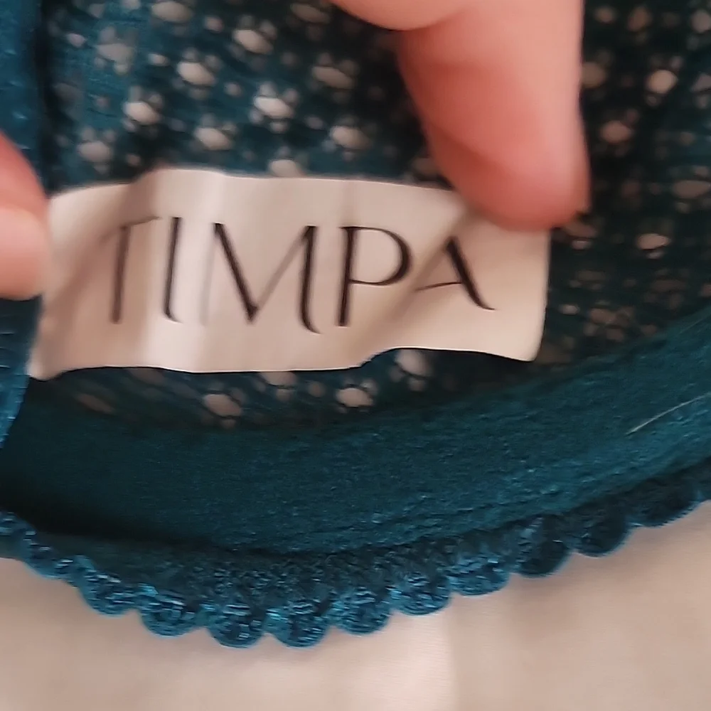 NWOT 32C Timpa Duet Teal Lace Bra - Picture 4 of 5
